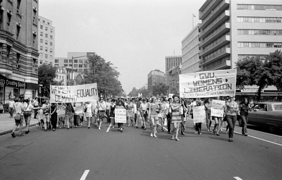 Women marching in Washington D.C. in 1970 for Women’s Strike Day.